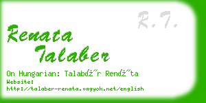 renata talaber business card